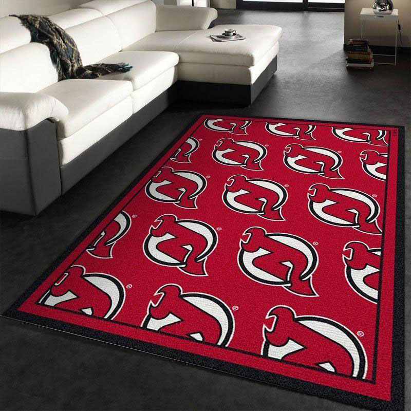 New Jersey Devils Rug NHL Area Rug Dining Room Rugs Indoor Rug Rectangle Carpet