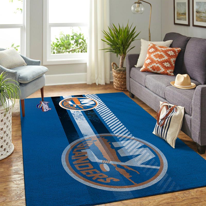 New York Islanders Area Rug NHL Area Rug Bedroom Rug Indoor Indoor Rug Rectangle Carpet