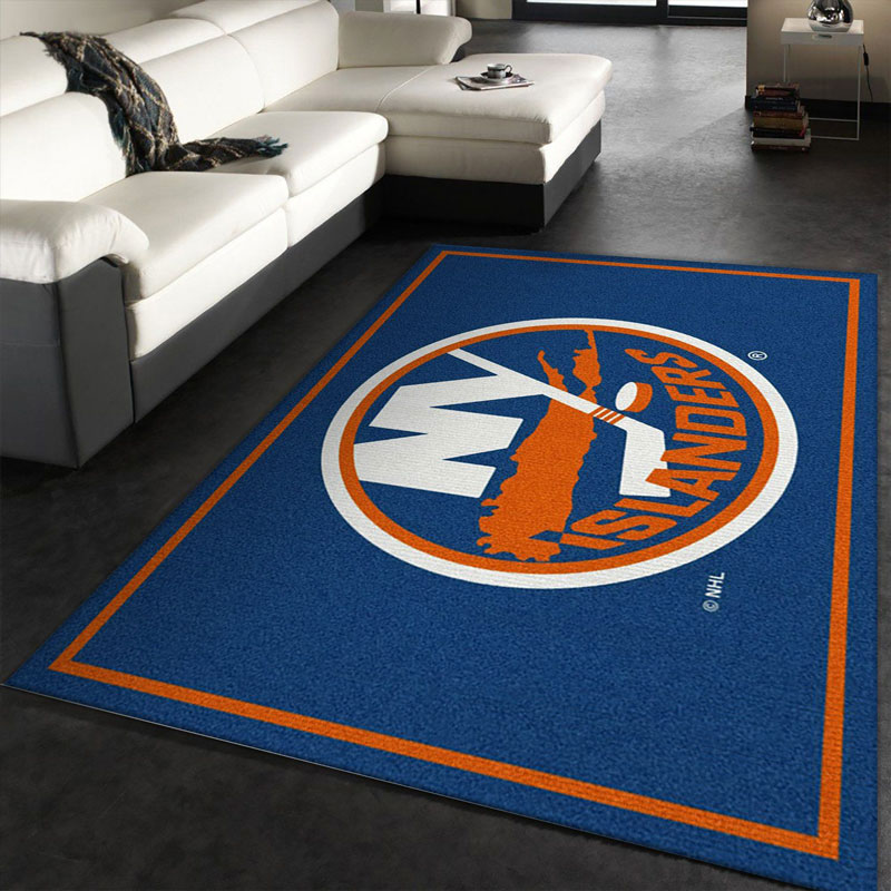 New York Islanders Area Rug NHL Area Rug Dining Room Rugs Indoor Rugs Rectangle Carpet