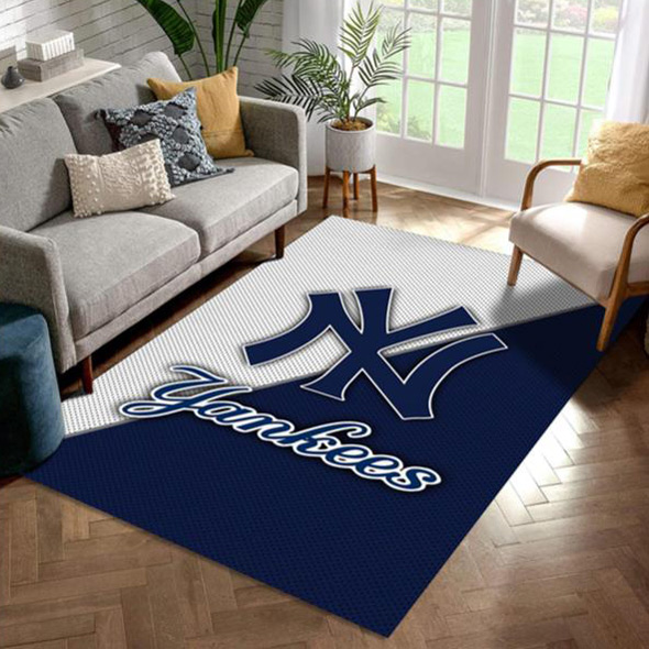 New York Yankees Rug MLB Area Rug Bathroom Rug Indoor Rug Rectangle Carpet