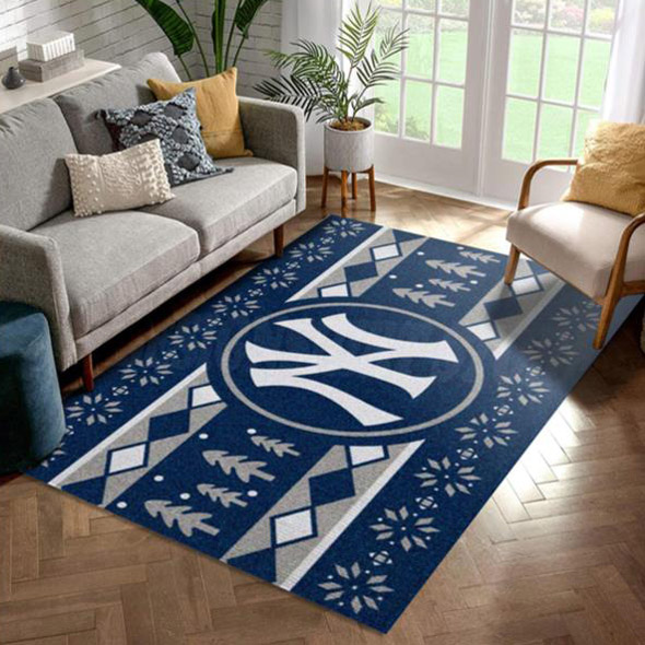 New York Yankees Area Rug MLB Area Rug Bedroom Rug Indoor Indoor Rug Rectangle Carpet