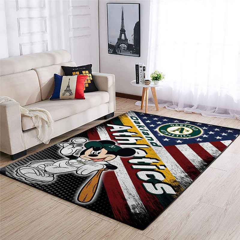 Oakland Athletics Rug MLB Area Rug Bedroom Rug Indoor Indoor Rug Rectangle Carpet