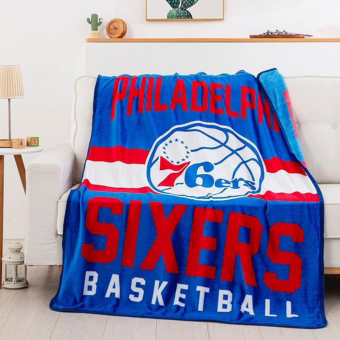 Philadelphia 76ers Blanket FLeece Blanket Throw Blanket
