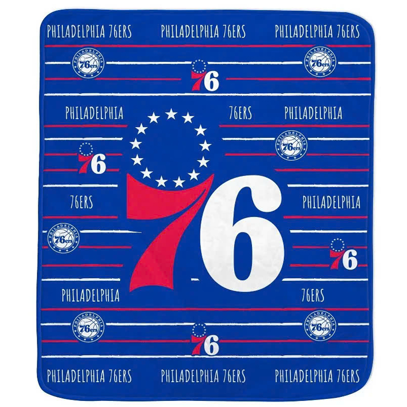 Philadelphia 76ers Blankets Sherpa Blanket Throw Blanket