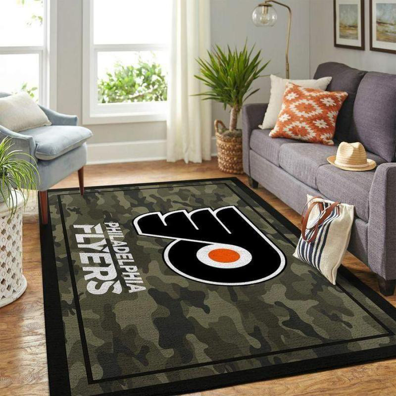Philadelphia Flyers Area Rug NHL Area Rug Bedroom Rug Indoor Rug Rectangle Carpet