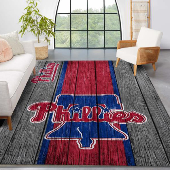 Philadelphia Phillies Rug MLB Area Rug Dining Room Rugs Indoor Indoor Rug Rectangle Carpet
