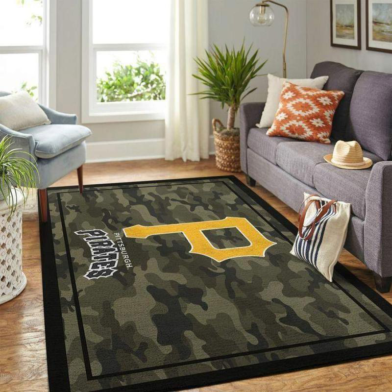 Pittsburgh Pirates Area Rug MLB Area Rug Dining Room Rugs Indoor Rug Rectangle Carpet