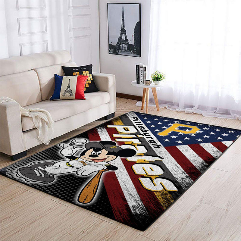 Pittsburgh Pirates Rug MLB Area Rug Bathroom Rugs Indoor Rugs Rectangle Carpet