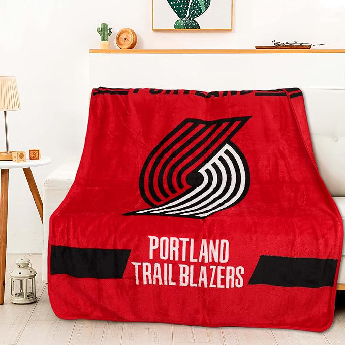 Portland Trail Blazers Blankets Sherpa Blanket Throw Blanket