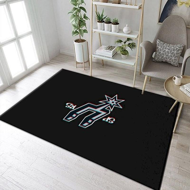 San Antonio Spurs Area Rug NBA Area Rug Living Room Rug Indoor Rug Rectangle Carpet
