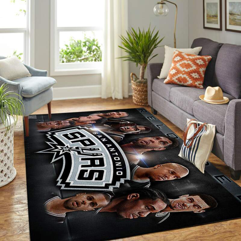 San Antonio Spurs Rug NBA Area Rug Bedroom Area Rug Indoor Indoor Rugs Rectangle Carpet