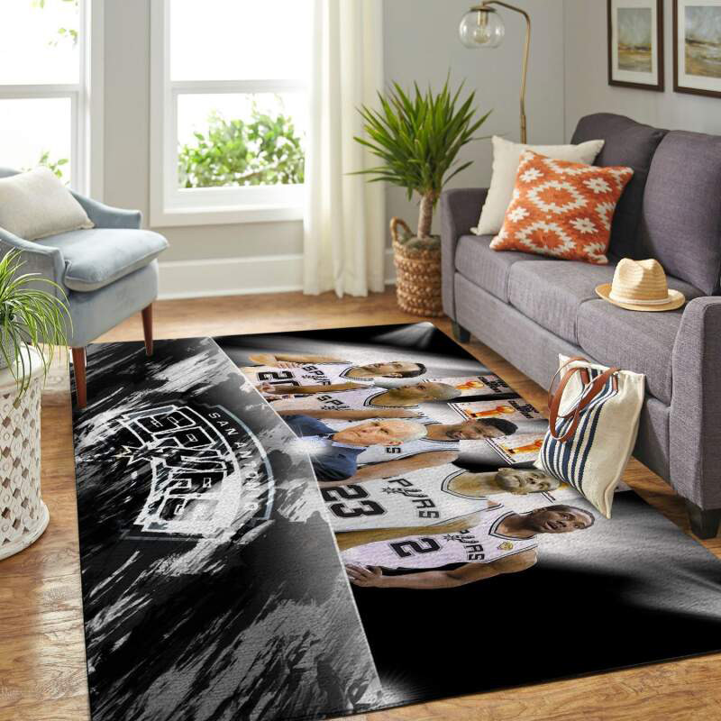 San Antonio Spurs Area Rug NBA Area Rug Bedroom Rug Indoor Indoor Rugs Rectangle Carpet