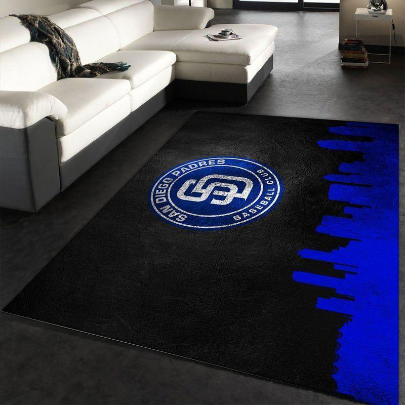 San Diego Padres Area Rug MLB Area Rug Living Room Rug Indoor Rug Rectangle Carpet