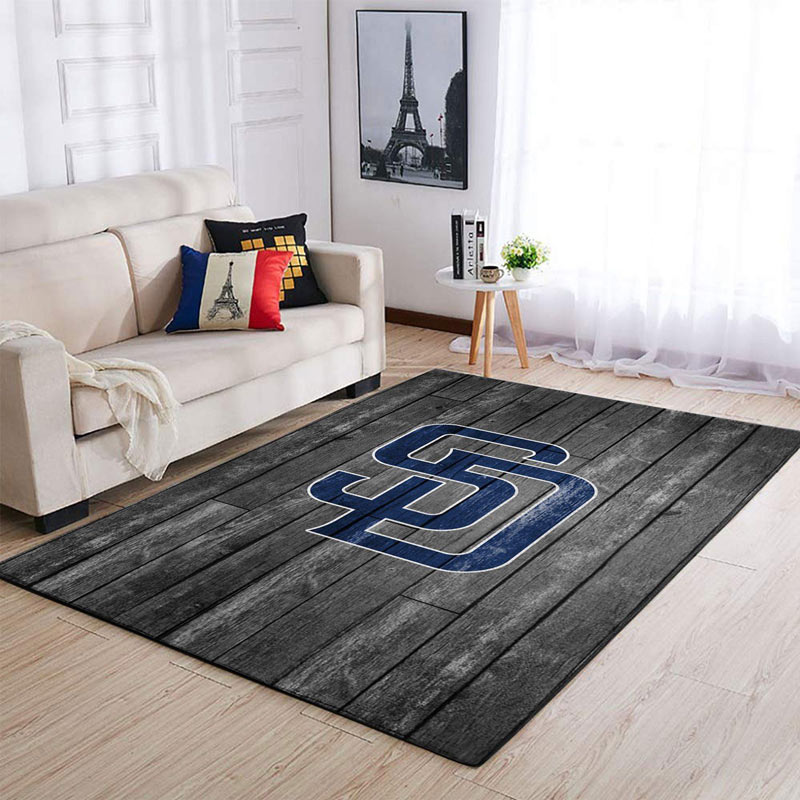 San Diego Padres Area Rug MLB Area Rug Dining Room Rug Indoor Rug Rectangle Carpet