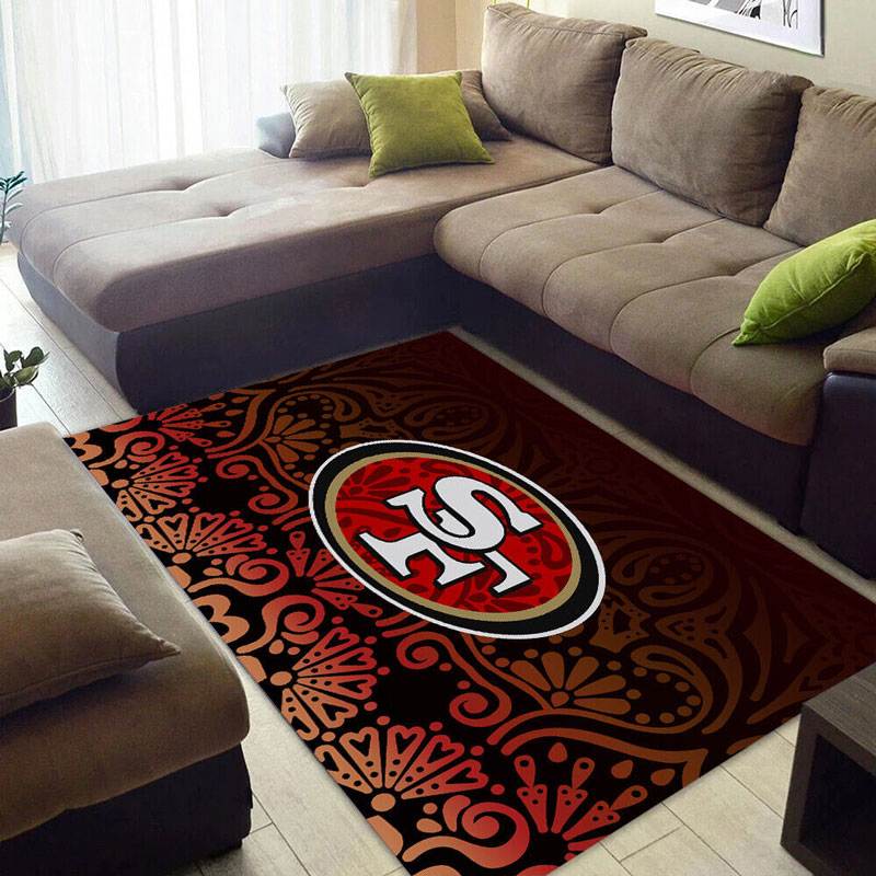 San Francisco 49ers Area Rug NFL Area Rug Bathroom Rug Indoor Rugs Rectangle Carpet