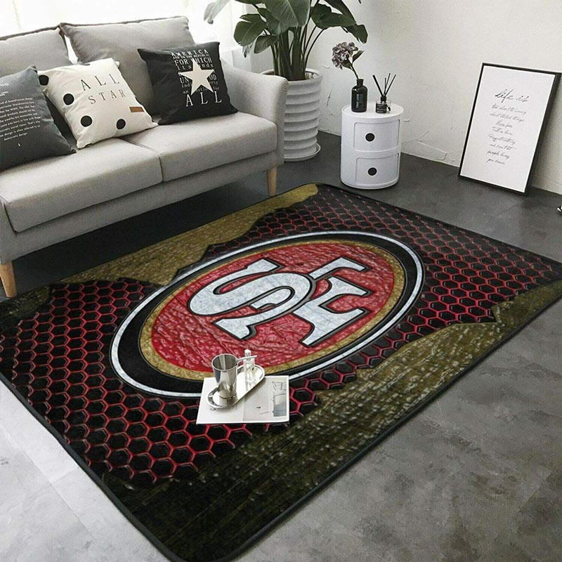 San Francisco 49ers Area Rug NFL Area Rug Living Room Area Rug Indoor Rugs Rectangle Carpet