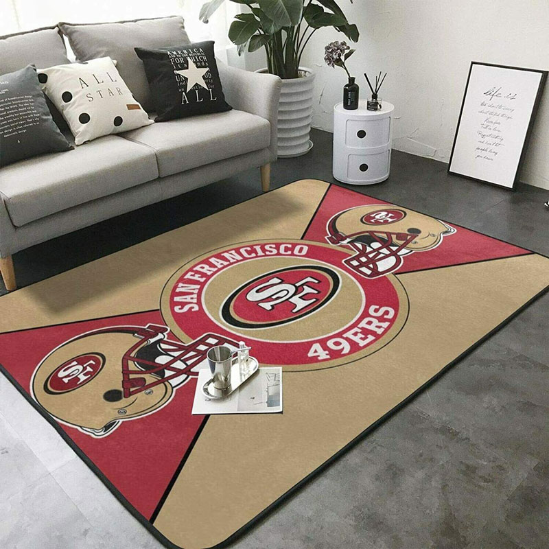 San Francisco 49ers Area Rug NFL Area Rug Dining Room Rug Indoor Rug Rectangle Carpet