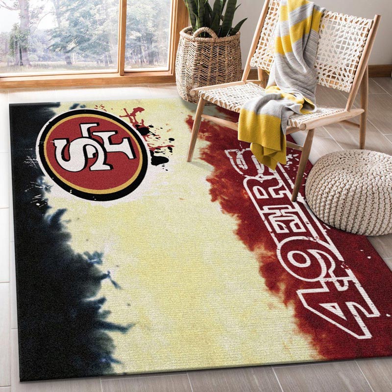 San Francisco 49ers Area Rug NFL Area Rug Kitchen Rug Indoor Rugs Rectangle Carpet