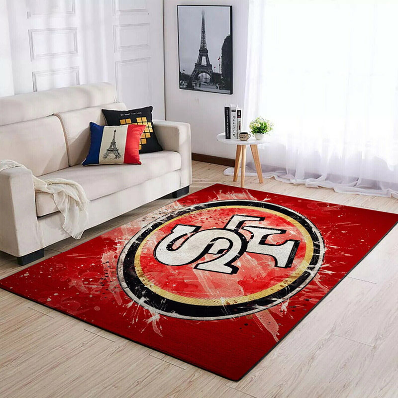 San Francisco 49ers Area Rug NFL Area Rug Dining Room Rug Indoor Indoor Rug Rectangle Carpet