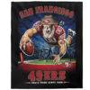 San Francisco 49ers Blanket Sherpa Blanket Throw Blanket san francisco 49ers blanket sherpa blanket throw blanket v134