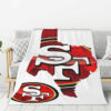 San Francisco 49ers Blanket Sherpa Blanket Throw Blanket san francisco 49ers blanket sherpa blanket throw blanket v37