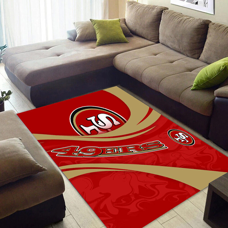 San Francisco 49ers Area Rug NFL Area Rug Bathroom Rug Indoor Rugs Rectangle Carpet