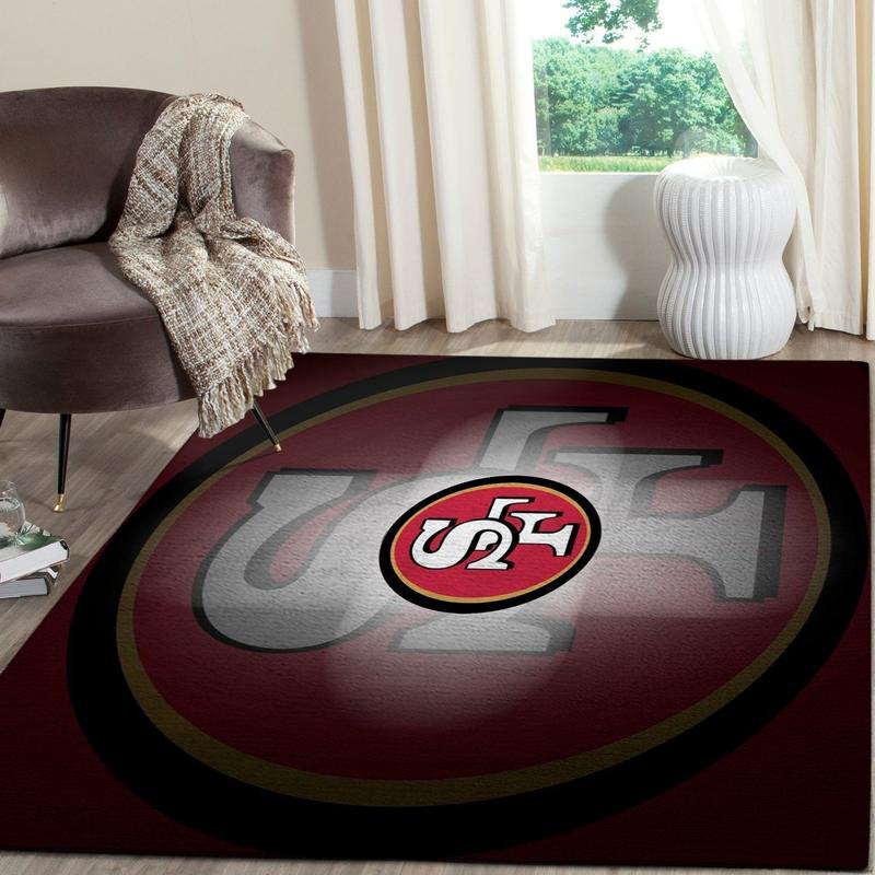 San Francisco 49ers Area Rug NFL Area Rug Bathroom Rug Indoor Indoor Rug Rectangle Carpet