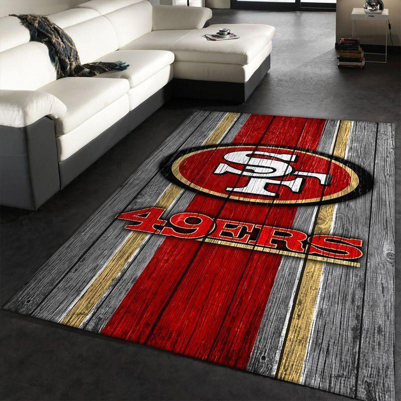 San Francisco 49ers Area Rug NFL Area Rug Living Room Area Rug Indoor Rugs Rectangle Carpet