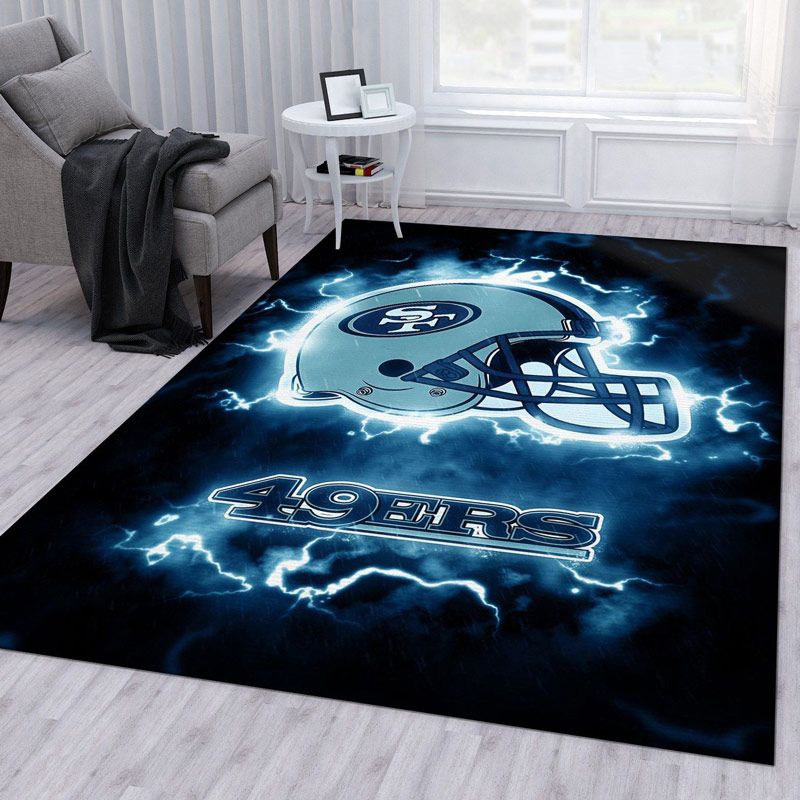 San Francisco 49ers Rug NFL Area Rug Dining Room Rugs Indoor Rug Rectangle Carpet