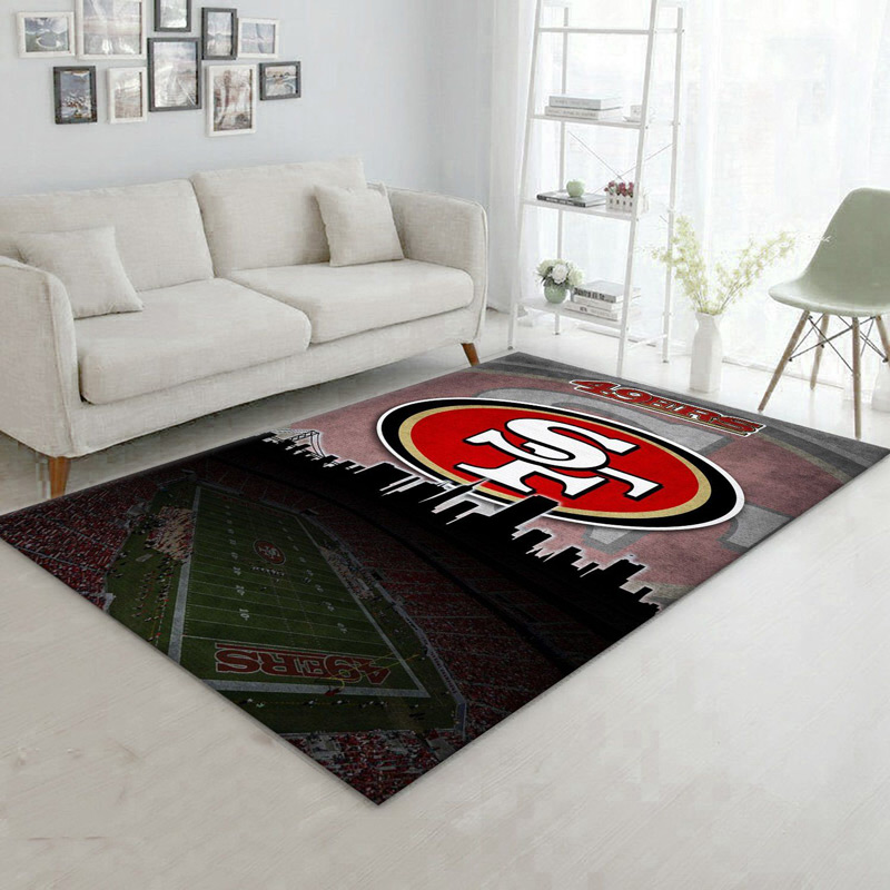 San Francisco 49ers Area Rug NFL Area Rug Living Room Rug Indoor Rugs Rectangle Carpet