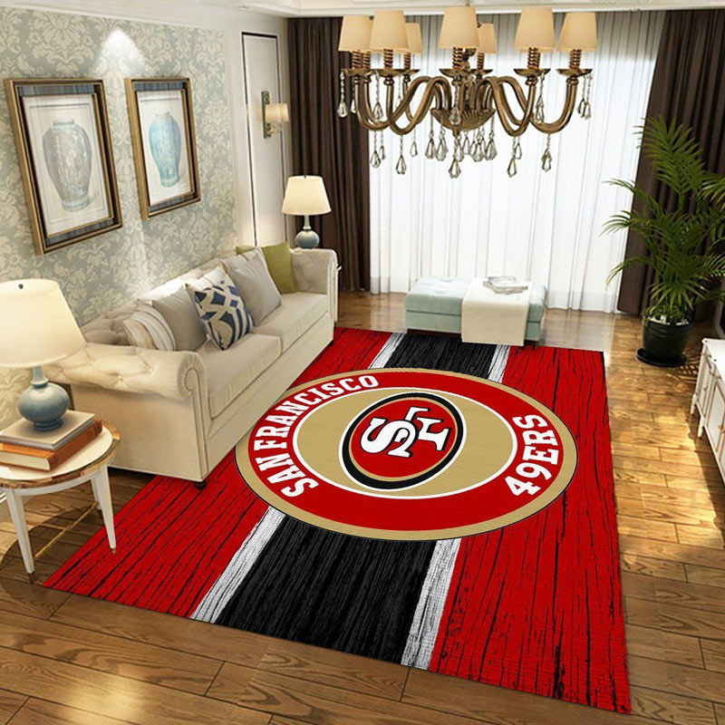 San Francisco 49ers Area Rug NFL Area Rug Bedroom Rug Indoor Rug Rectangle Carpet