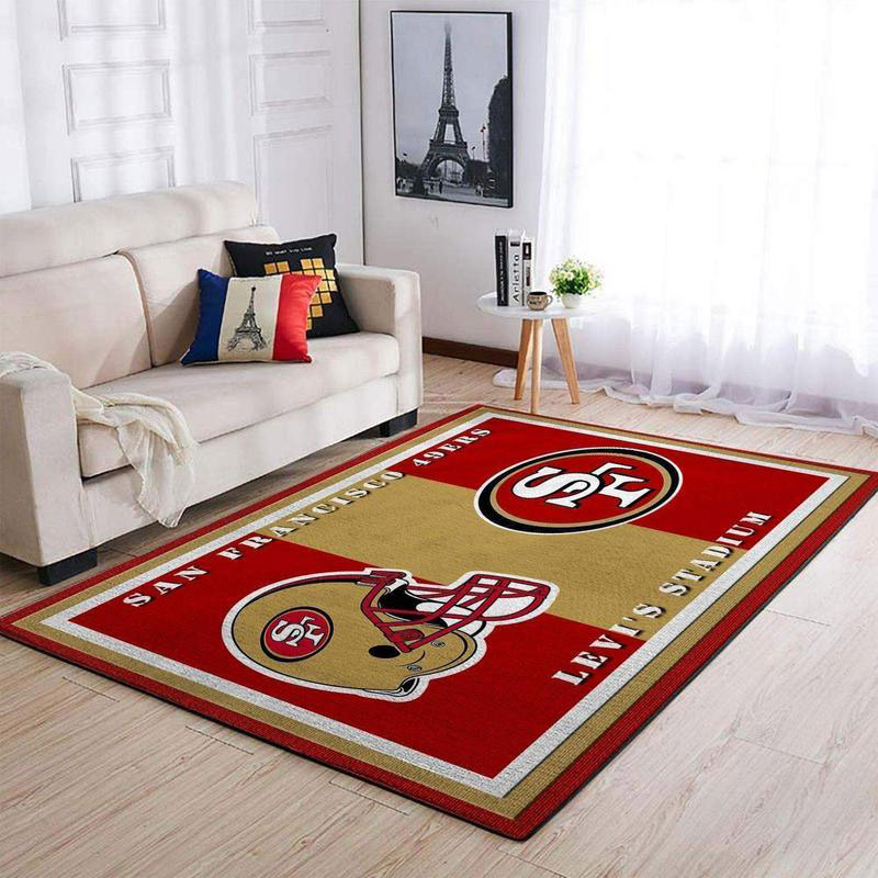 San Francisco 49ers Area Rug NFL Area Rug Bedroom Area Rug Indoor Rugs Rectangle Carpet