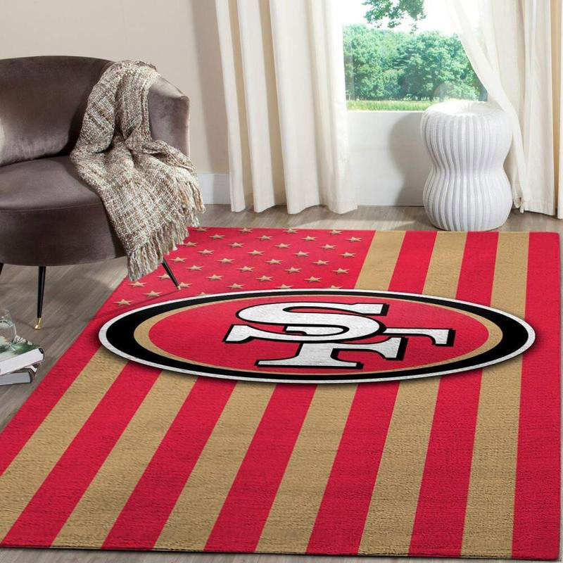 San Francisco 49ers Rug NFL Area Rug Bedroom Rug Indoor Rugs Rectangle Carpet