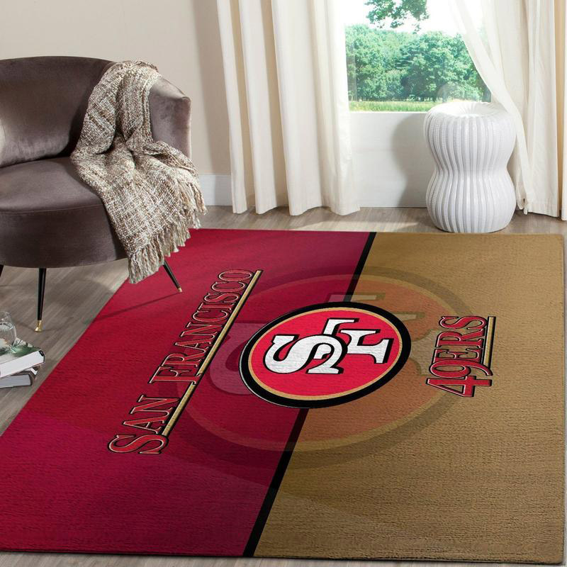 San Francisco 49ers Area Rug NFL Area Rug Bedroom Area Rug Indoor Indoor Rug Rectangle Carpet