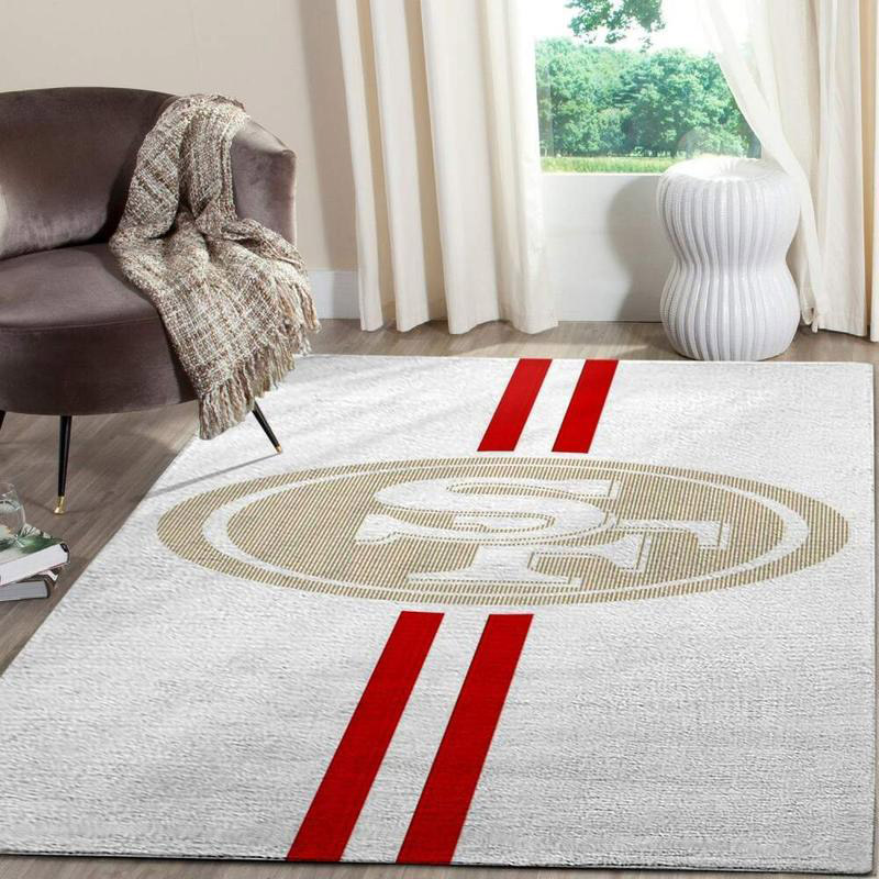 San Francisco 49ers Area Rug NFL Area Rug Living Room Rug Indoor Indoor Rugs Rectangle Carpet