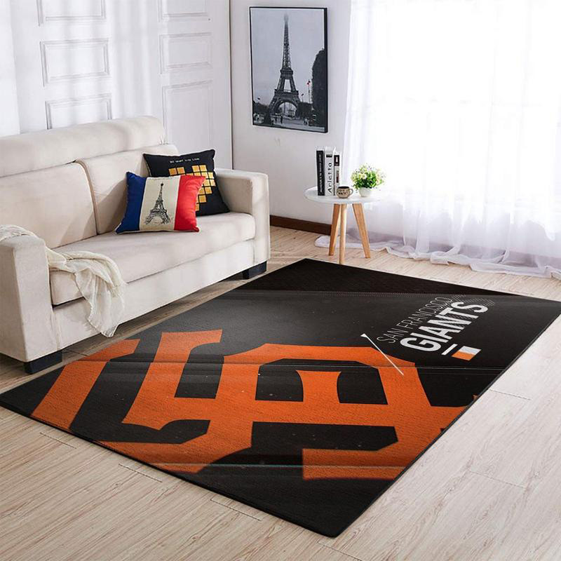 San Francisco Giants Area Rug MLB Area Rug Dining Room Rug Indoor Rugs Rectangle Carpet