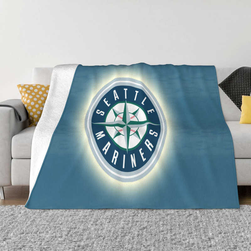 Seattle Mariners Blanket Sherpa Blanket Throw Blanket