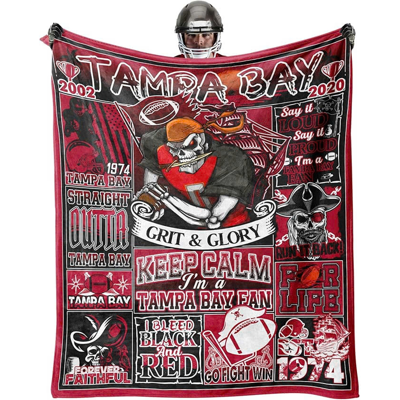 Tampa Bay Buccaneers Blanket Sherpa Blanket Throw Blanket