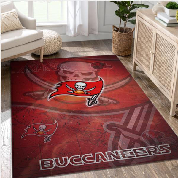 Tampa Bay Buccaneers Rug NFL Area Rug Bathroom Rugs Indoor Indoor Rugs Rectangle Carpet