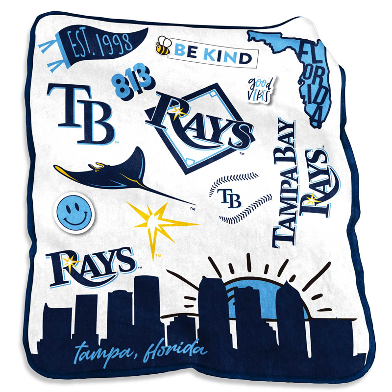 Tampa Bay Rays Blanket Sherpa Blanket Throw Blanket