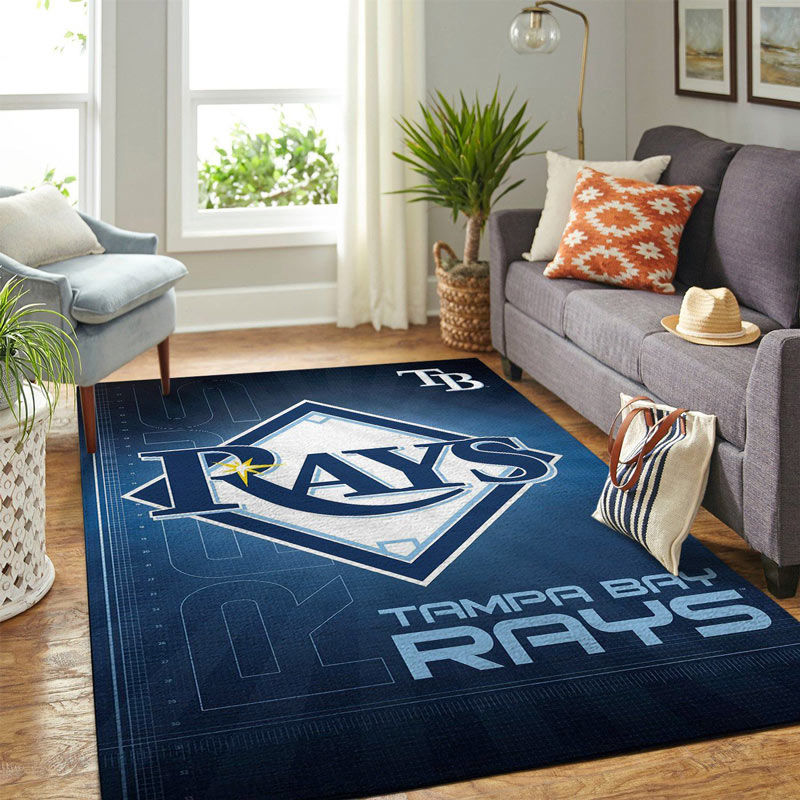 Tampa Bay Rays Rug MLB Area Rug Bathroom Rugs Indoor Indoor Rugs Rectangle Carpet