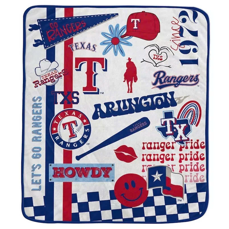 Texas Rangers Blanket FLeece Blanket Throw Blanket