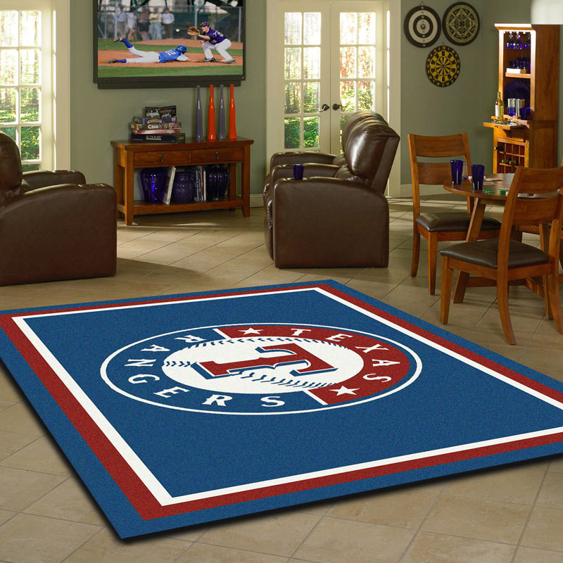 Texas Rangers Rug MLB Area Rug Bedroom Rug Indoor Rug Rectangle Carpet
