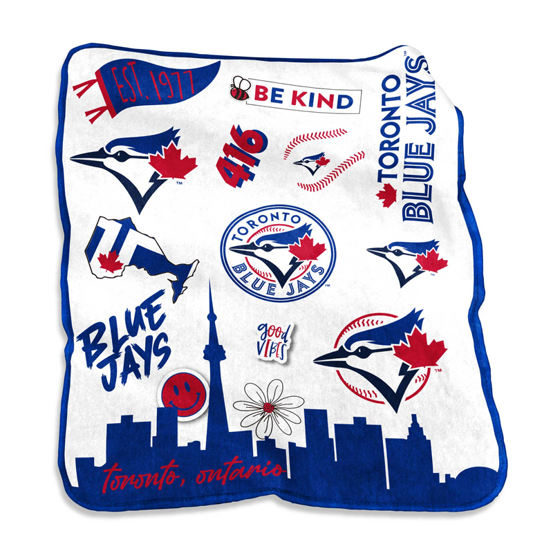 Toronto Blue Jays Blankets Sherpa Blanket Throw Blanket