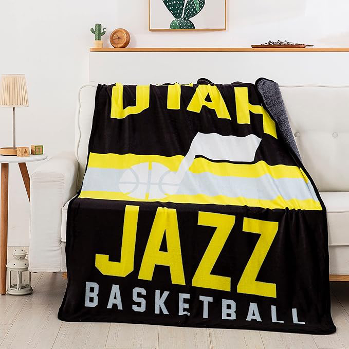 Utah Jazz Blanket FLeece Blanket Throw Blanket