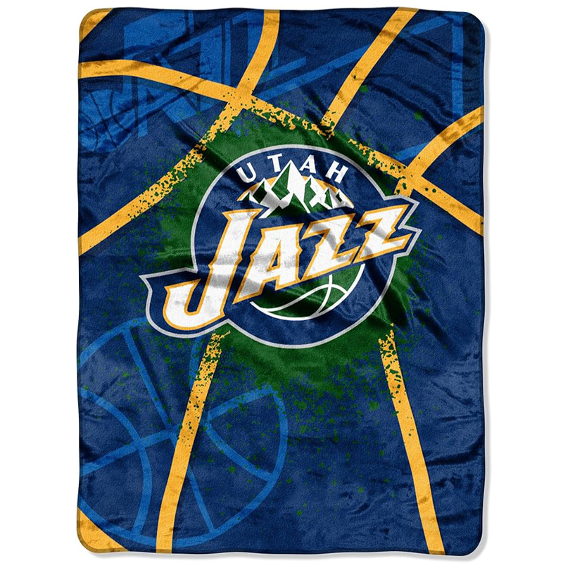 Utah Jazz Blanket Sherpa Blanket Throw Blanket