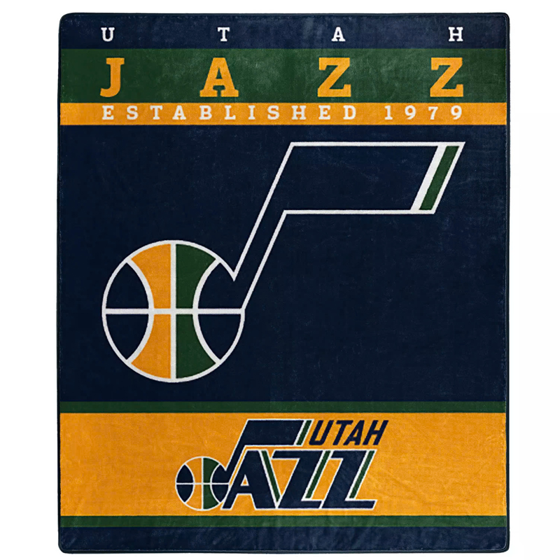 Utah Jazz Blanket Sherpa Blanket Throw Blanket