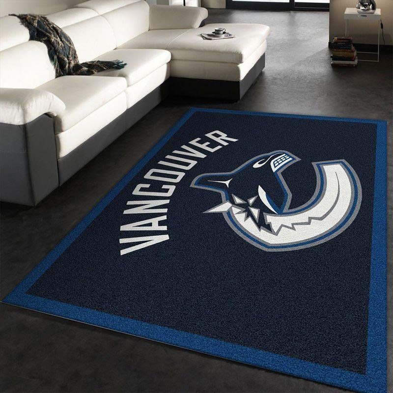 Vancouver Canucks Area Rug NHL Area Rug Bathroom Rugs Indoor Indoor Rug Rectangle Carpet