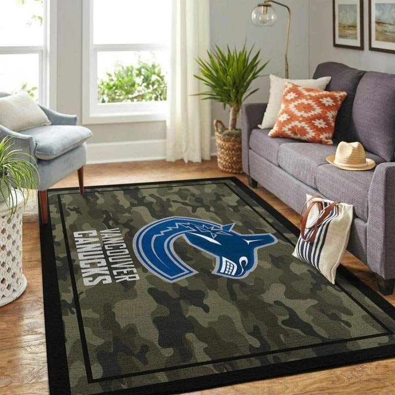 Vancouver Canucks Rug NHL Area Rug Bathroom Rug Indoor Rug Rectangle Carpet