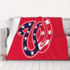 Washington Nationals Blanket FLeece Blanket Throw Blanket washington nationals blanket fleece blanket throw blanket v6